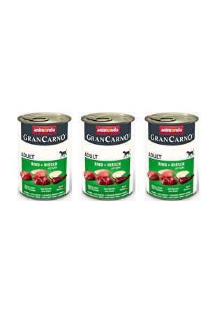 Animonda Gran Carno Sığır ve Geyikli Köpek Konserve 400 Gr. X 3 Adet