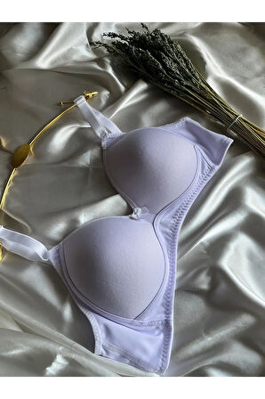 Telsiz Silikon Toparlayıcı Pedsiz Minimizer Sütyen B Cup Beyaz