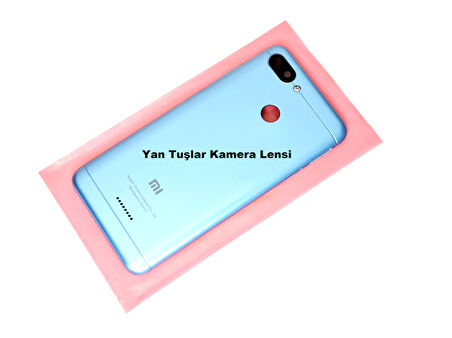 Tkgz Xiaomi Redmi 6 Kasa Arka Pil Batarya Kapağı MAVİ