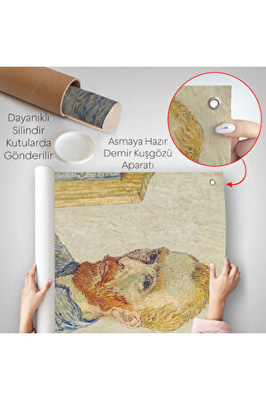 Vincent van Gogh - Otoportre Duvar Örtüsü-7457