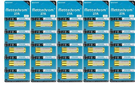 Mettzchrom 27a 12v Alkalin Pil 50 Adet Oto Ve Kapı Kumanda Pili