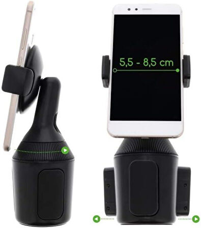 Belkin Akıllı Telefonlar için Telefon Tutucu, Araç İçi Kullanım, Bardak Tutucu Uyumlu - iPhone, Samsung, LG, Sony, Google vb. Modellerle Uyumlu Teşhir
