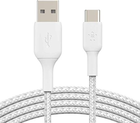 Belkin Type-c Örgülü Data & Hızlı Şarj Kablo 2m-beyaz CAB002BT2MWH