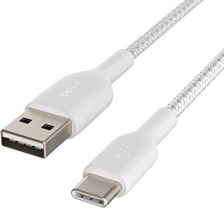 Belkin Type-c Örgülü Data & Hızlı Şarj Kablo 2m-beyaz CAB002BT2MWH