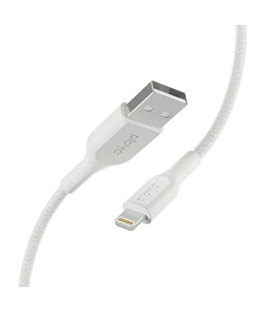 Belkin Playa Örgülü Lightning Kablo 1 Metre  Beyaz