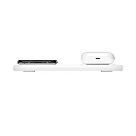 Belkin WIZ008VFWH BoostCharge 15W İkili Kablosuz Şarj Standı - Beyaz