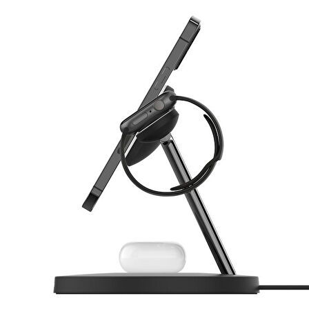 Belkin WIZ017VFBK Boostcharge Pro Magsafe 3in1 Kablosuz Şarj 2. Jenerasyon- Siyah