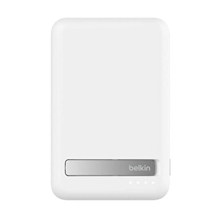 Belkin BoostCharge Pro MagSafe Qi2 15W 5000 mAh Powerbank Stand, Beyaz
