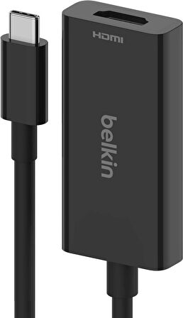 Belkin USB Tip C - HDMI 2.1 Adaptör, 8K@60Hz, 4K@144Hz, HDR, HBR3, DSC, HDCP 2.2, USB-IF Sertifikalı