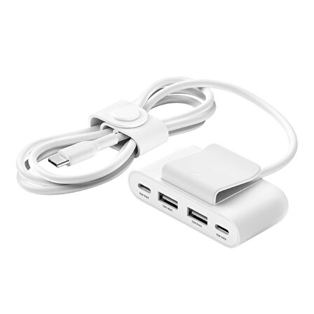 Belkin 4 Port USB Hub Çoğaltıcı / 2X Type-C + 2X Type A - TBUZ001BT2MWHB8 Beyaz