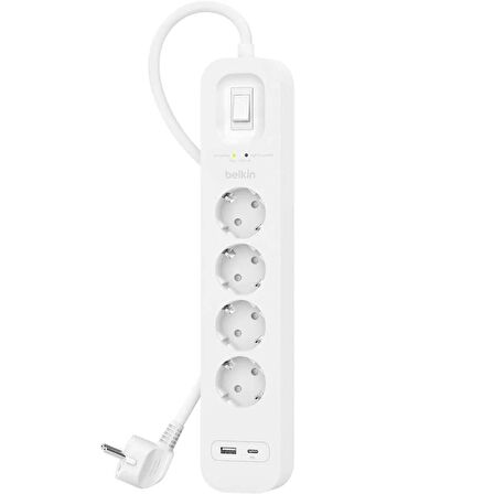 Belkin ‎SRB001vf2M USB-C-USB-A 4x Akım Korumalı Priz 2M