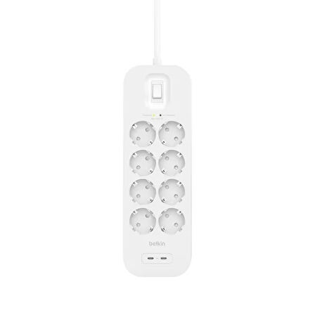 Belkin SRB004VF2M 8'li 2M Akım Koruma Priz+2x USB-C 