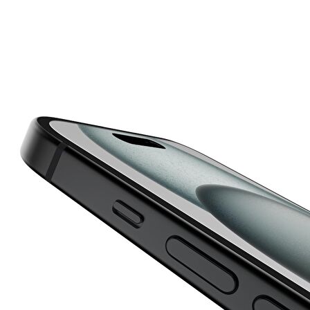 iPhone 15 için Ultra Temperli Cam Ekran Koruyucu (Kolay Hizalama Tepsili) / OVA131ZZ