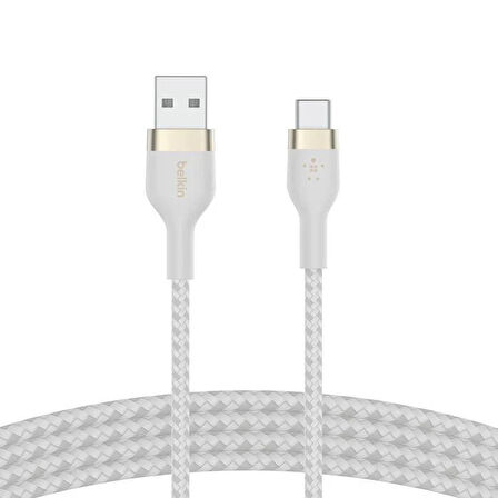 Belkin CAB010DS1MWH BOOST↑CHARGE Pro Flex USB-A to USB-C 1M Kablo - Beyaz