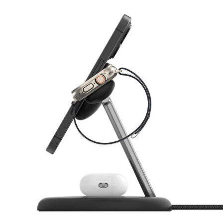 Belkin WIZ023VFBK Qi2 15W 3in1 MagSafe Şarj Standı - Siyah