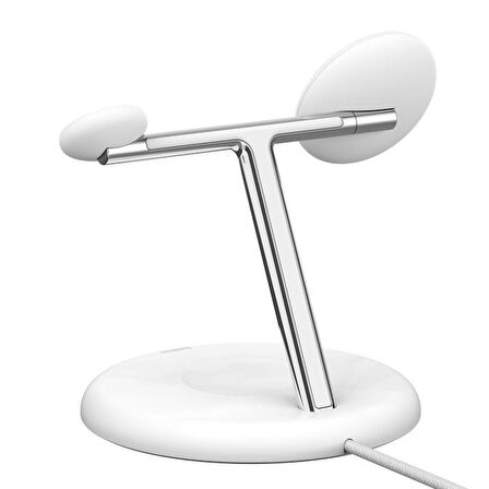 Belkin WIZ023VFWH Qi2 15W 3in1 MagSafe Şarj Standı - Beyaz