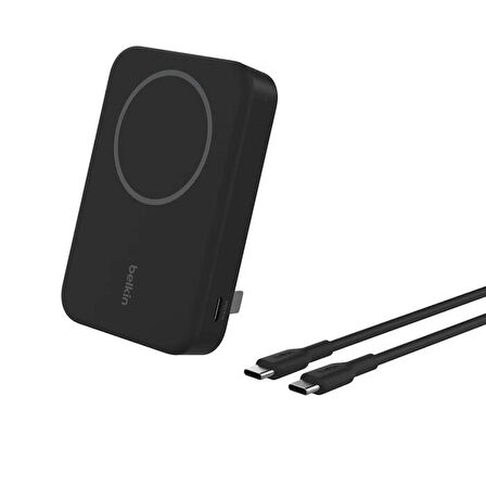 Belkin BoostCharge Pro MagSafe Qi2 15W 10000 mAh Powerbank Stand, Siyah