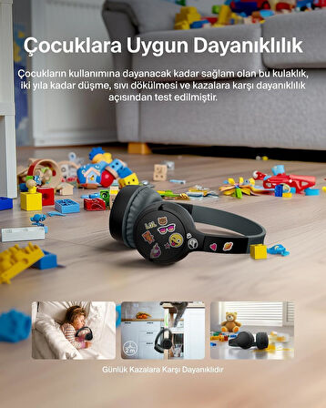 Belkin SoundForm mini Kablosuz Çocuk Kulaklığı, Siyah