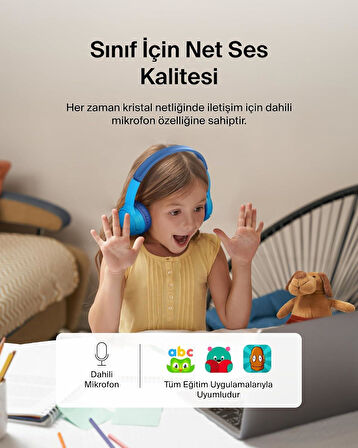 Belkin SoundForm mini Kablosuz Çocuk Kulaklığı, Mavi