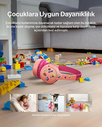 Belkin SoundForm mini Kablosuz Çocuk Kulaklığı, Pembe