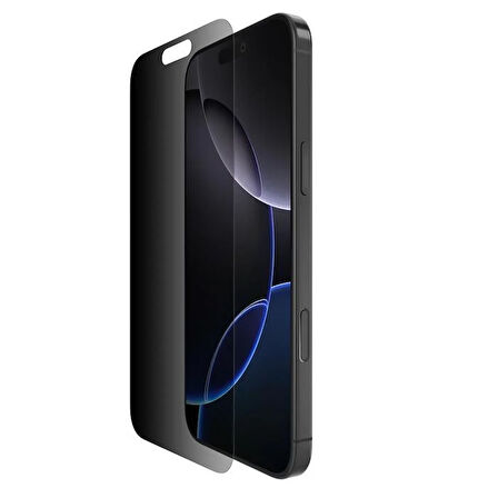 Belkin OVA170HQ ScreenForce InvisiGlass iPhone 16 Pro Max Uyumlu (Kolay Hizalama Tepsili) Antimikrobiyal Privacy Ekran Koruyucu