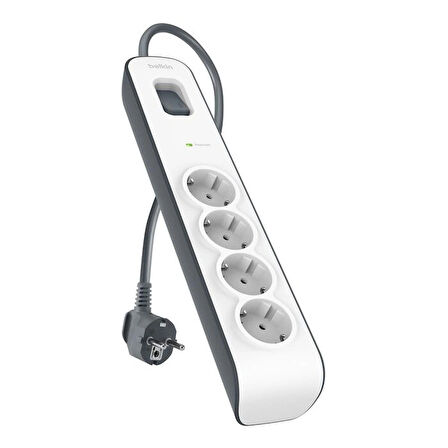 Belkin BSV400VF2M-V2 Surgemaster 2M 4'lü Akım Korumalı Priz