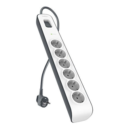 Belkin BSV603VF2M-V2 Surgemaster 2M 6'lı Akım Korumalı Priz