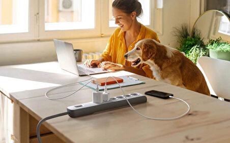 Belkin BSV603VF2M-V2 Surgemaster 2M 6'lı Akım Korumalı Priz