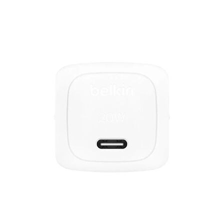 Belkin WCA009KQWH 20W USB‑C Şarj Adaptörü - Beyaz