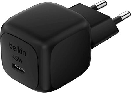 Belkin Kompakt 45 W USB-C Güç İletimli Hızlı Şarj Aleti, Siyah