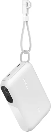Belkin BoostCharge Dijital Ekranlı 10000 mAh 20W Hızlı Şarj Powerbank, Beyaz