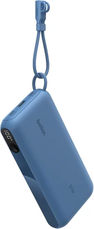 Belkin Boostcharge Power Bank 20000 Mah Display, PD 20W USB-C Kablolu, Mavi