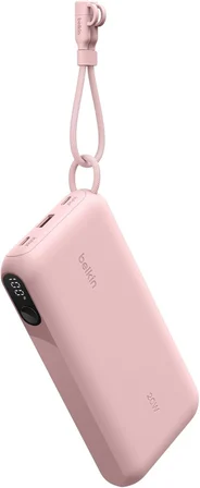 Belkin Boostcharge Power Bank 20000 Mah Display, PD 20W USB-C Kablolu, Pembe