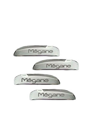 Renault Megane-1 1996-2004 Model Arasi Yazılı Krom Kapi Kolu 4 Kapi Paslanmaz Çelik