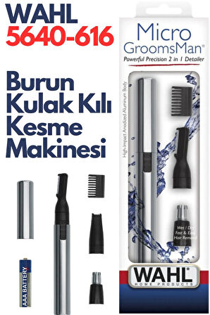 Wahl 2'li Seyahat Seti(3615-1016 Seyehat Tipi Traş Makinası + 5640-616 Burun Kulak Kılı Kesme Makin