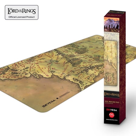 EXVEGA Lord Of The Rings Middle Earth Map XXL Mousepad (90×40)