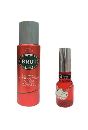 Brut Attraction Totale Erkek Parfüm 30ml EDT + Deodorant Set