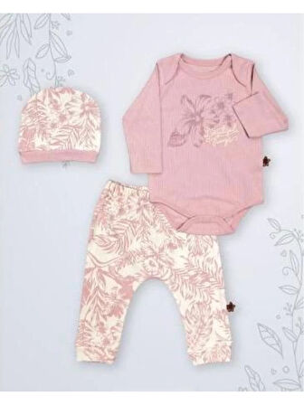 Çiçek Desenli  Badi Takım 3'lü