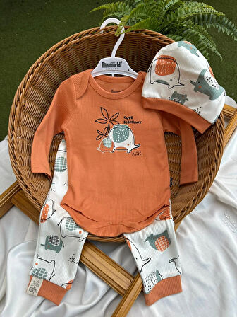 Fil  Desenli  Badi Takım 3'lü