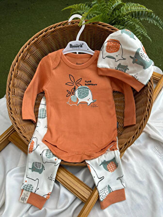 Fil  Desenli  Badi Takım 3'lü