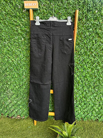 2 Yıldız Desenli Pantolon Siyah