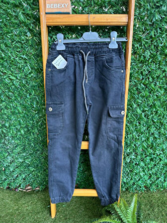 Kargo Cepli Gabardin Pantolon Gri