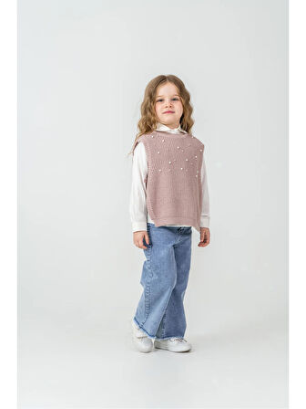 Boncuklu Süveterli  Alt Üst Takım  