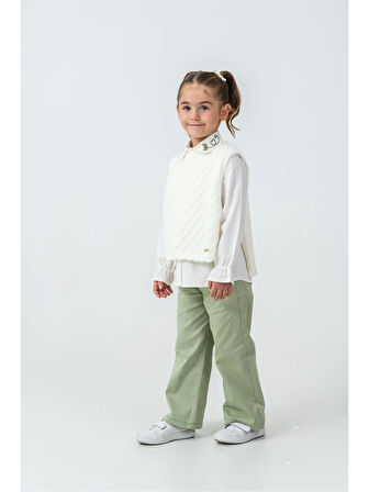 Beyaz Süveterli  Alt Üst Takım  