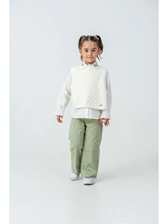 Beyaz Süveterli  Alt Üst Takım  