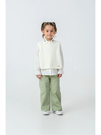 Beyaz Süveterli  Alt Üst Takım  