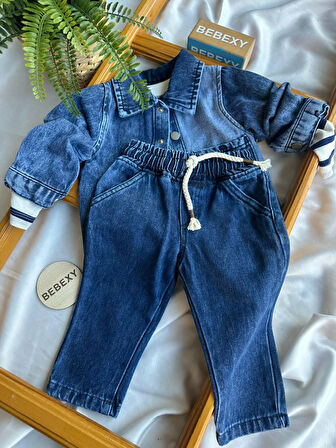 Mıckey Baskılı Kot Takım 3'lü 