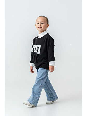 Taş  Detaylı  Fiyonklu Alt Üst Takım   