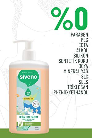 Siveno %100 Doğal Sıvı Kastil Sabun Zeytinyağlı Yoğun Nemlendirici Bitkisel Vegan 1000 ml