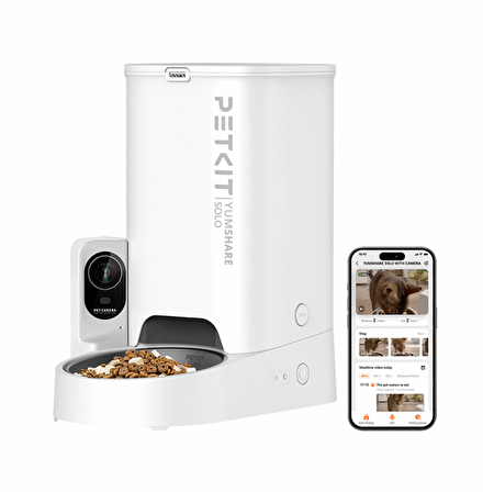 Petkit Yumshare Solo Kameralı Akıllı Mama Kabı Beyaz (Resmi Distribütör Garantili)